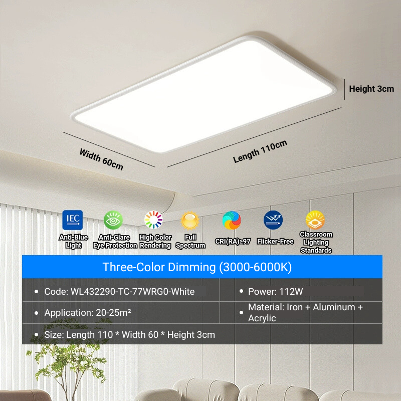 MoodNite Ultra-Thin Eye Protection Ceiling Light Multi-Room Use