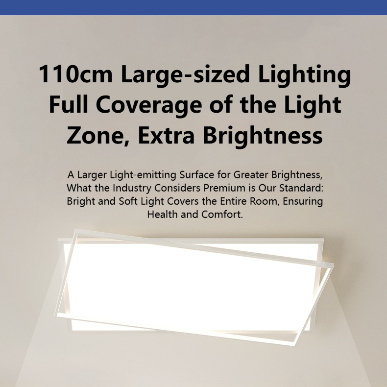 MoodNite Modern Elegant Overlapping Rectangular Ceiling Light Full Spectrum