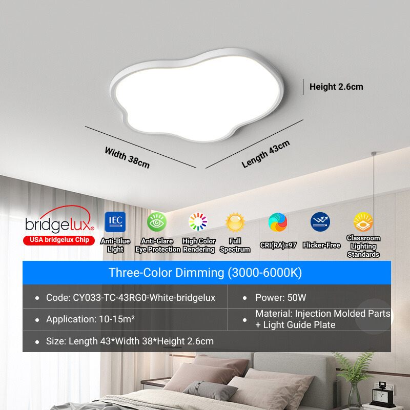 MoodNite Modern Simple Cloud Ceiling Light Creative Bedroom Light