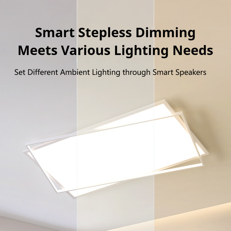 MoodNite Modern Elegant Overlapping Rectangular Ceiling Light Full Spectrum