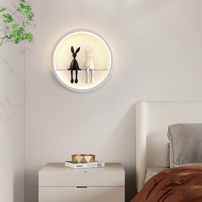 MoodNite Modern Minimalist Bunny Wall Light for Bedside