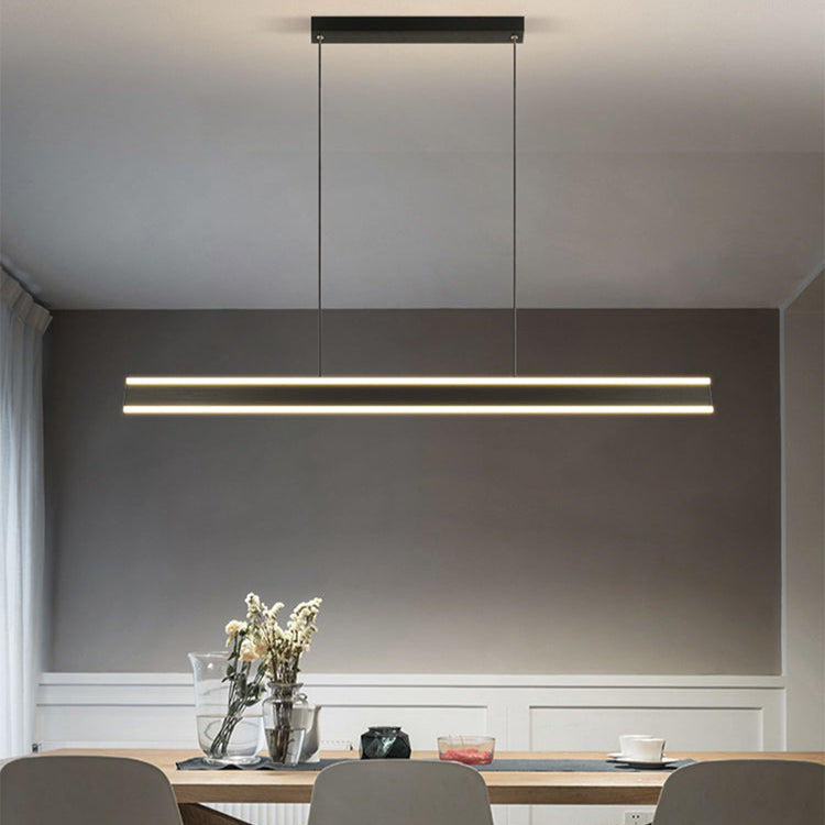 MoodNite Modern Minimalist Linear Pendant Light with Up and Down Lighting