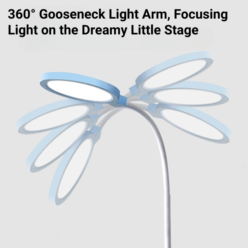 MoodNite Blue Plug-in Desk Light Touch-Adjustable Brightness and Color Temperature