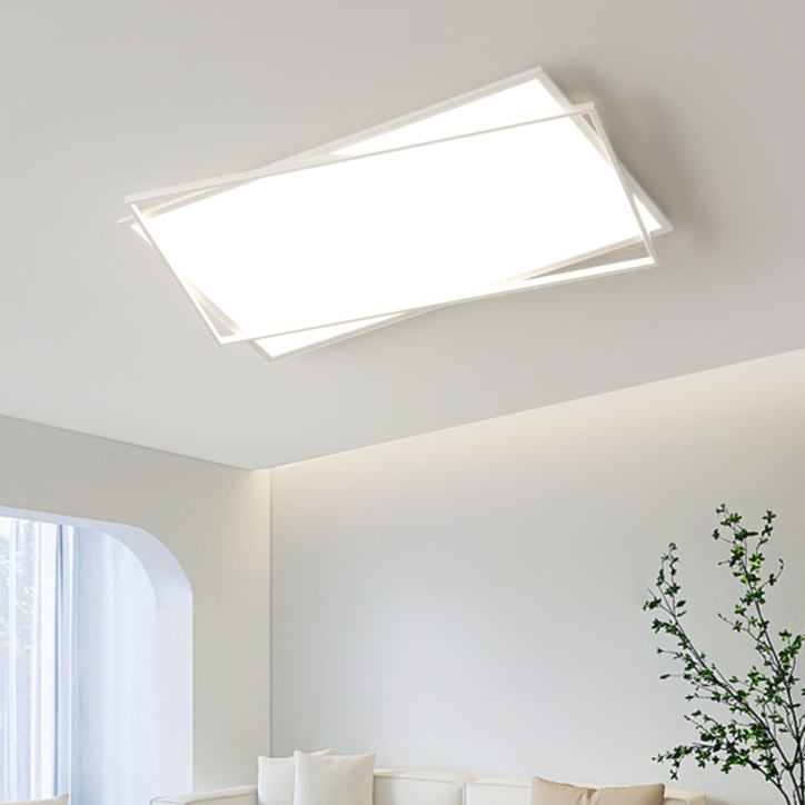 MoodNite Modern Elegant Overlapping Rectangular Ceiling Light Full Spectrum
