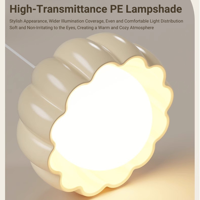 MoodNite Modern Minimalist Cream Style Pumpkin-Shaped Wall Light