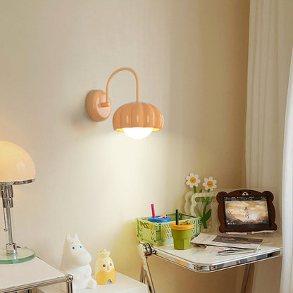 MoodNite Modern Minimalist Cream Style Pumpkin-Shaped Wall Light