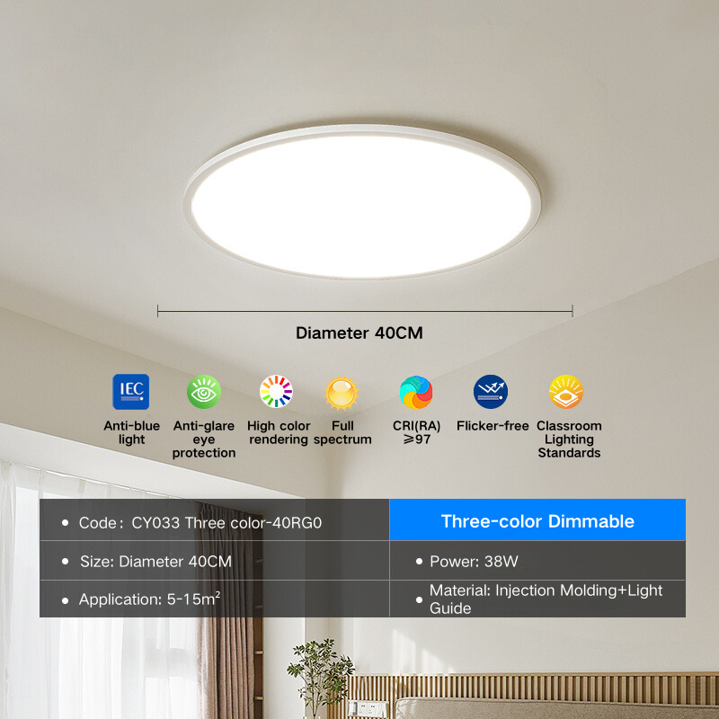 MoodNite Ultra-Thin Minimalist Ceiling Light Full Spectrum Eye-Protection