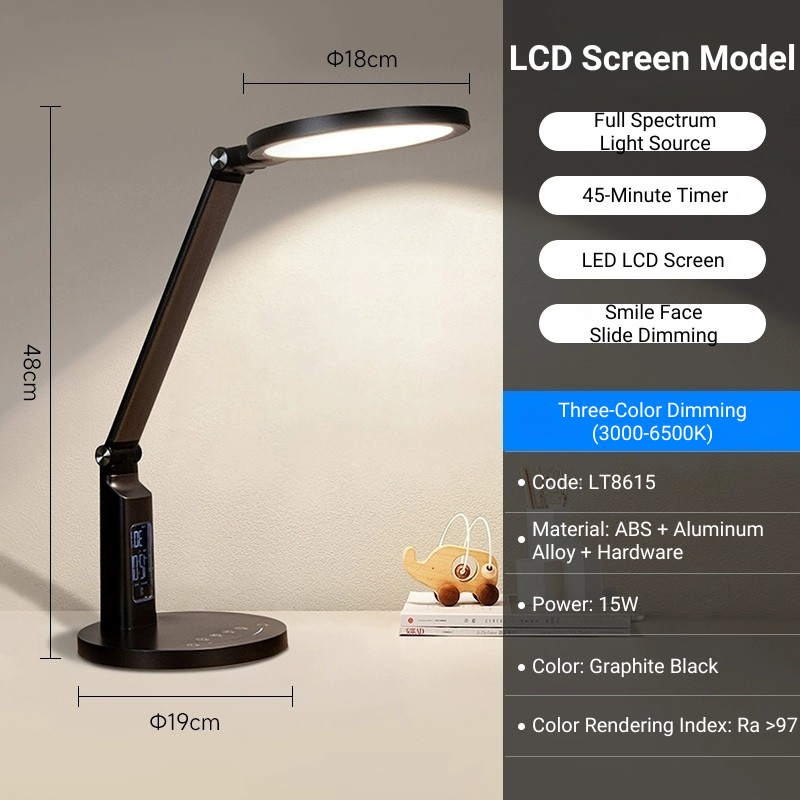 MoodNite LCD Full-Spectrum Eye-Protection Touch Control Desk Light