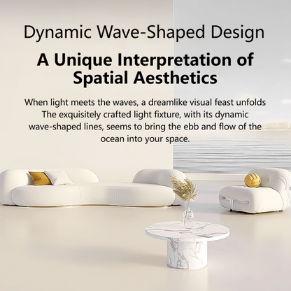 MoodNite Wave Design Ceiling Light Cream Style Living Room Main Light