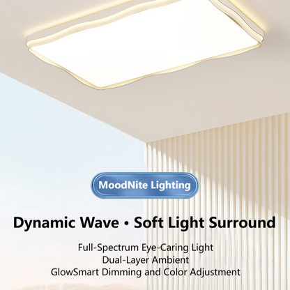 MoodNite Wave Design Ceiling Light Cream Style Living Room Main Light