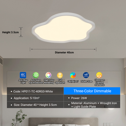MoodNite Modern Simple Creamy Cloud Ceiling Light Versatile Main Light
