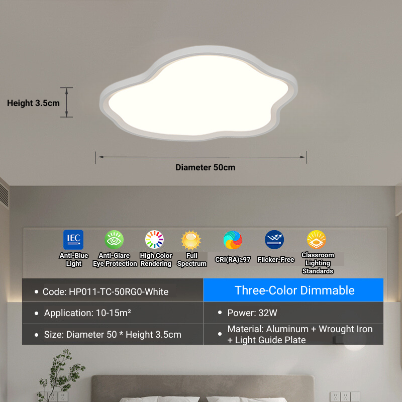 MoodNite Modern Simple Creamy Cloud Ceiling Light Versatile Main Light