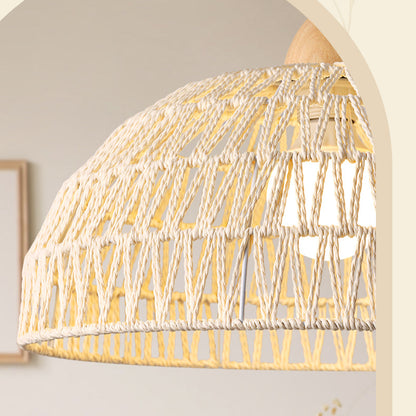 MoodNite Japanese Style Natural Wood Woven Pendant Light