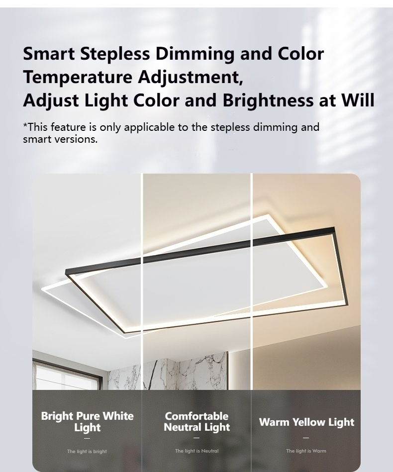 MoodNite Modern Minimalist Living Room Ceiling Light Ultra-Thin Eye-Protection