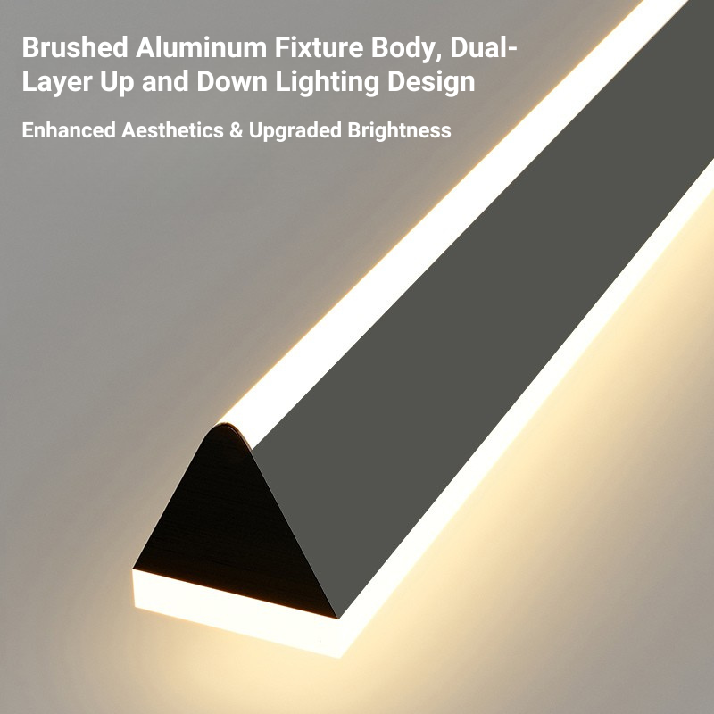 MoodNite Modern Minimalist Linear Pendant Light with Up and Down Lighting
