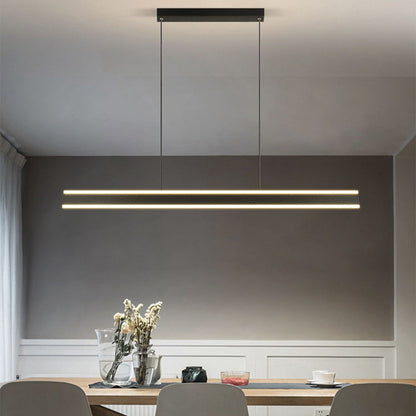MoodNite Modern Minimalist Linear Pendant Light with Up and Down Lighting