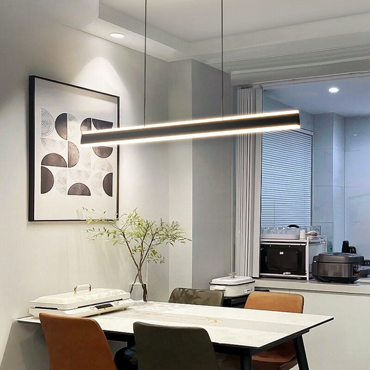 MoodNite Modern Minimalist Linear Pendant Light with Up and Down Lighting