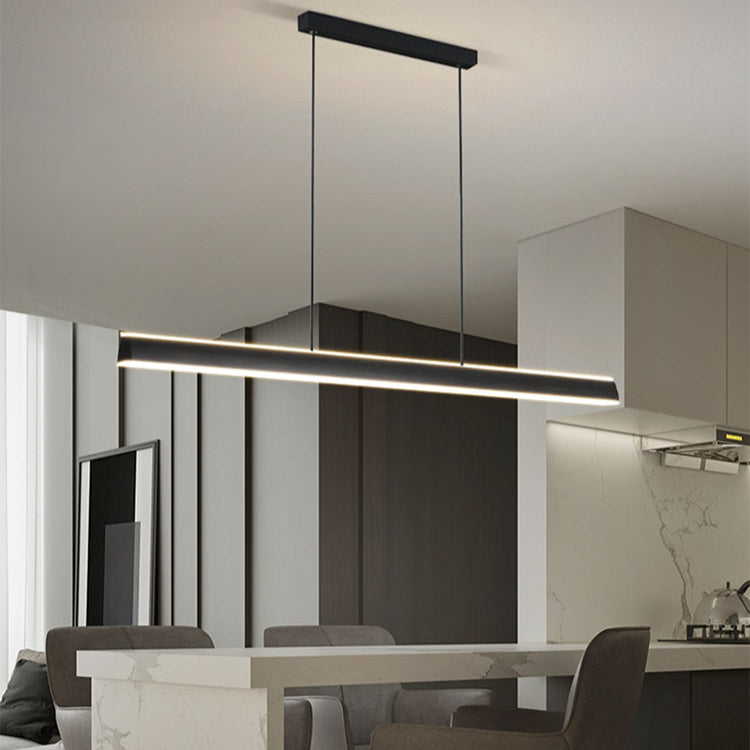 MoodNite Modern Minimalist Linear Pendant Light with Up and Down Lighting
