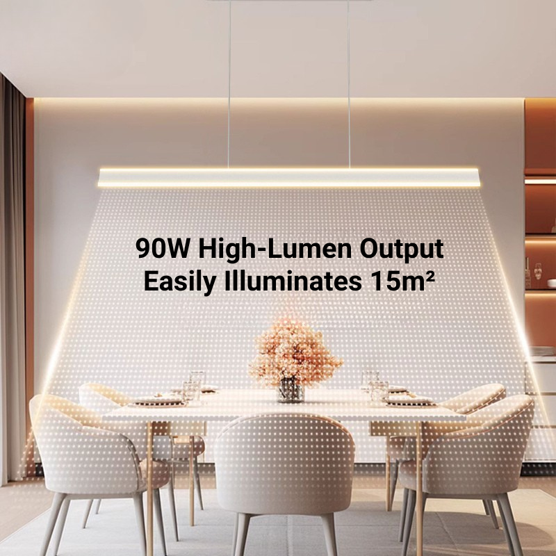 MoodNite Modern Minimalist Linear Pendant Light with Up and Down Lighting