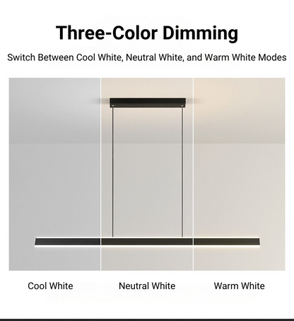 MoodNite Modern Minimalist Linear Pendant Light with Up and Down Lighting