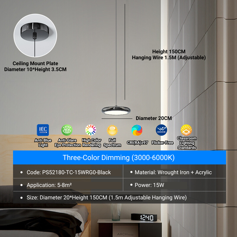 MoodNite Flying Saucer Luxury Modern Pendant Light
