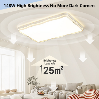 MoodNite Wave Design Ceiling Light Cream Style Living Room Main Light