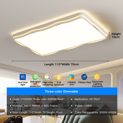 MoodNite Wave Design Ceiling Light Cream Style Living Room Main Light
