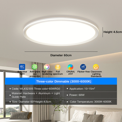 MoodNite Modern Minimalist Ceiling Light Full Spectrum Eye Protection