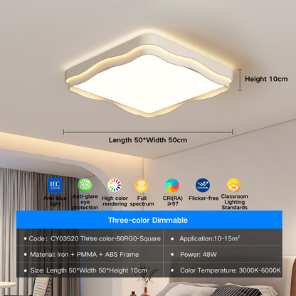 MoodNite Wave Design Ceiling Light Cream Style Living Room Main Light