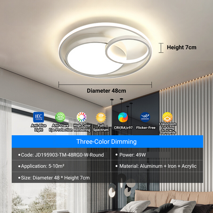 MoodNite Modern Simple Ceiling Light Creative Round Bedroom Main Light