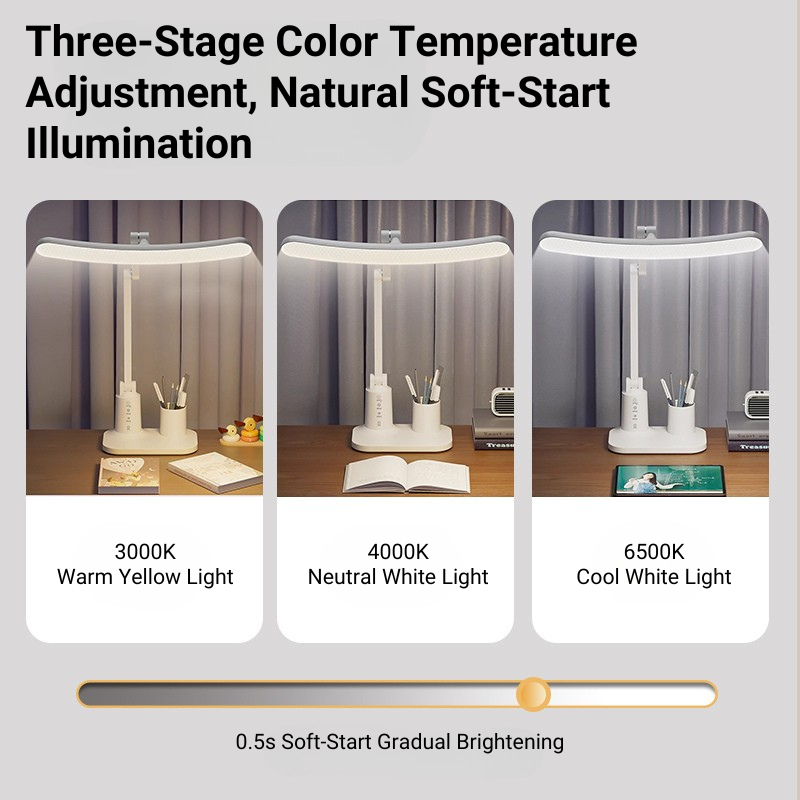 MoodNite Soft-Start Illumination Wide-Angle Uniform Illuminance Desk Light