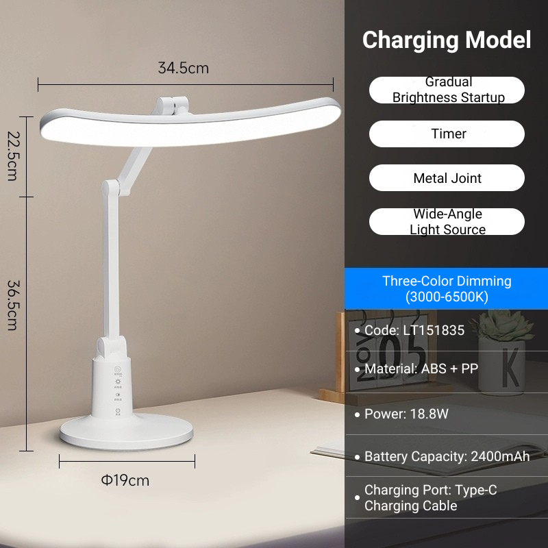 MoodNite Soft-Start Illumination Wide-Angle Uniform Illuminance Desk Light