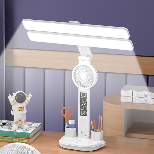 MoodNite DualPanel Eye-Protection Fan LED Desk Light