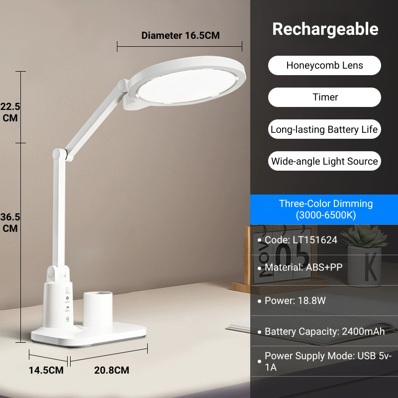 MoodNite Eye-Protection Rechargeable LED Reading Table Light