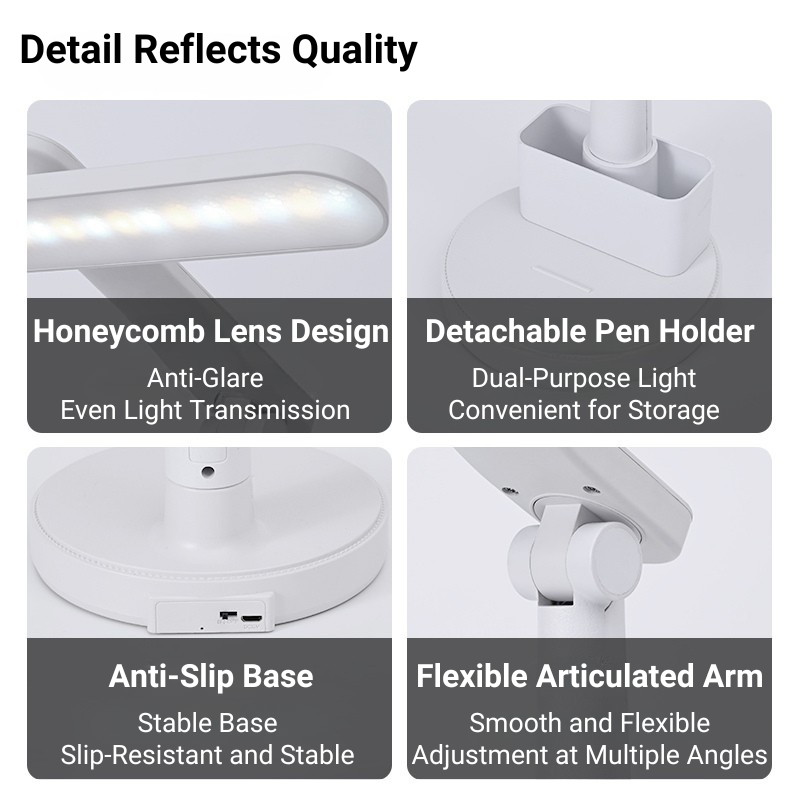 MoodNite Eye-Protection Rechargeable LED Reading Table Light