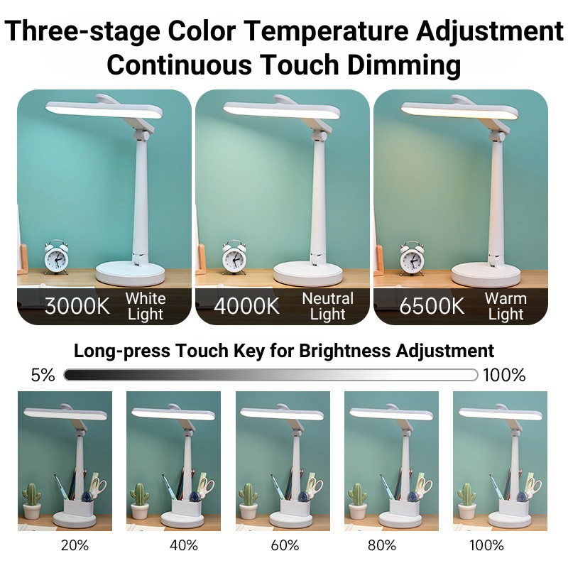 MoodNite Eye-Protection Rechargeable LED Reading Table Light